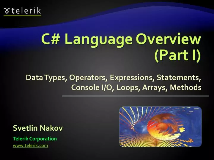 c language overview part i