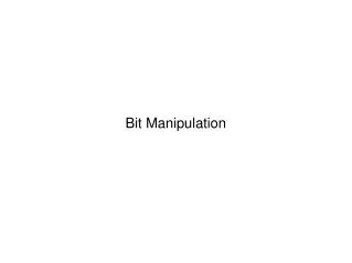 Bit Manipulation