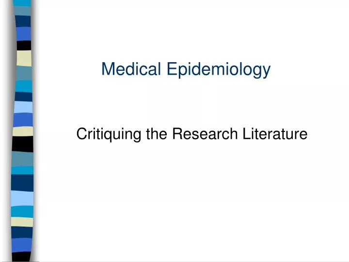 medical epidemiology