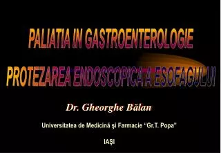 Universitatea de Medicină şi Farmacie “Gr.T. Popa” IAŞI