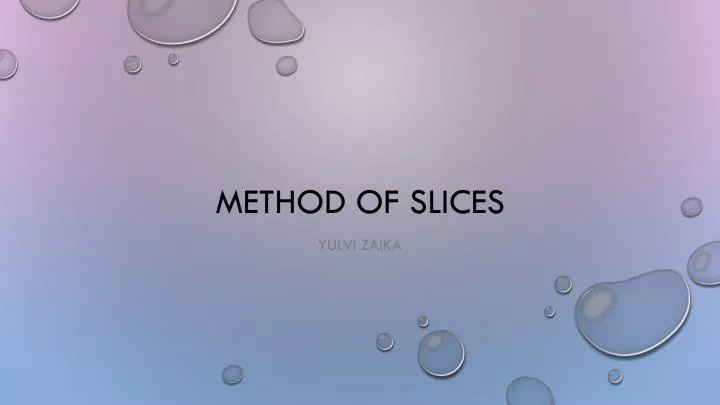 method of slices