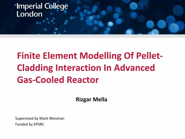 finite element modelling of pellet cladding interaction in advanced gas cooled reactor