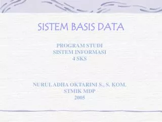 SISTEM BASIS DATA