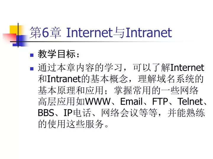 6 internet intranet
