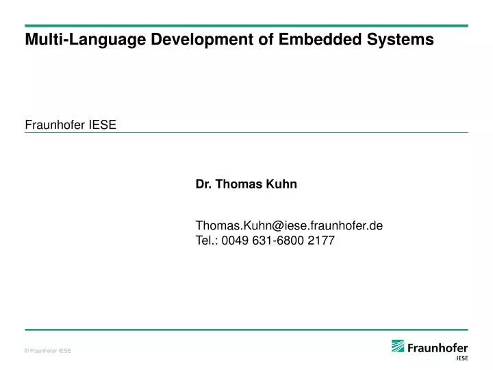 multi language development of embedded systems