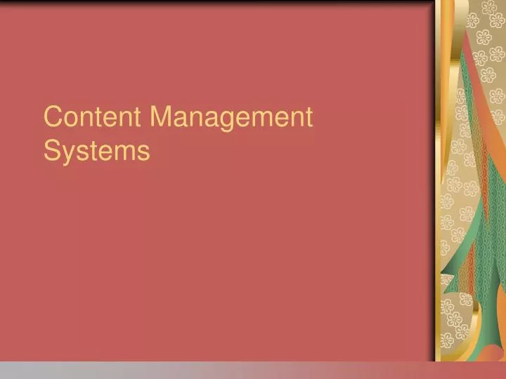 content management systems