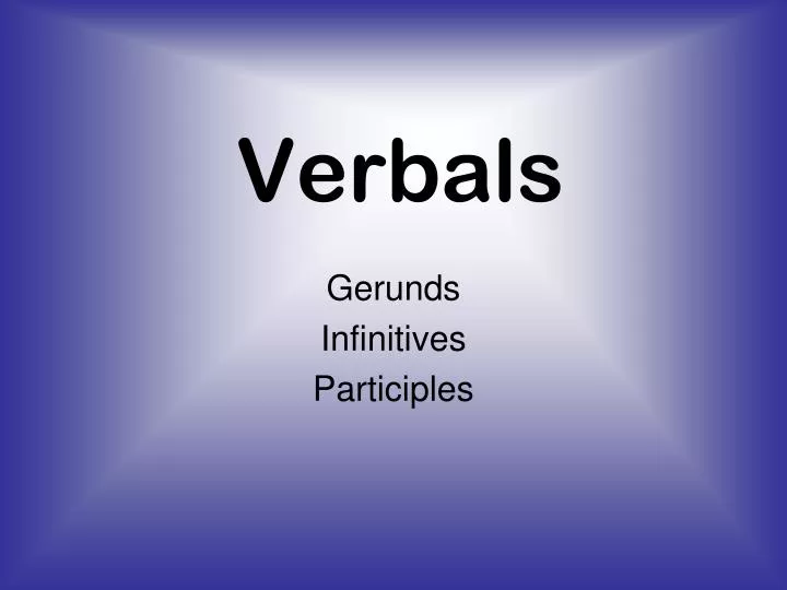 verbals