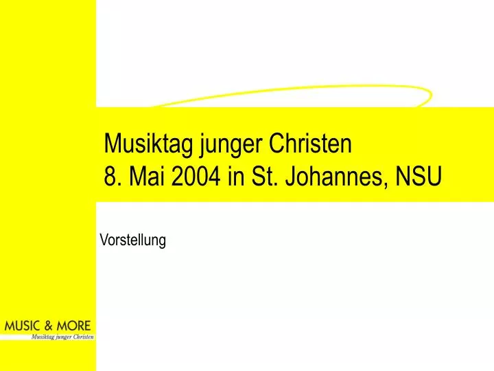 musiktag junger christen 8 mai 2004 in st johannes nsu