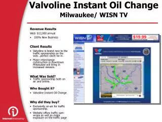 Valvoline Instant Oil Change Milwaukee/ WISN TV