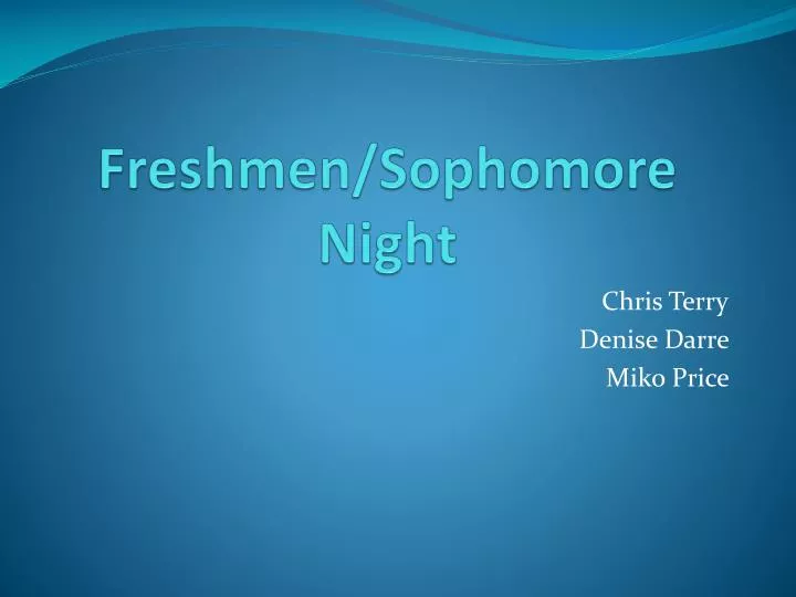 freshmen sophomore night