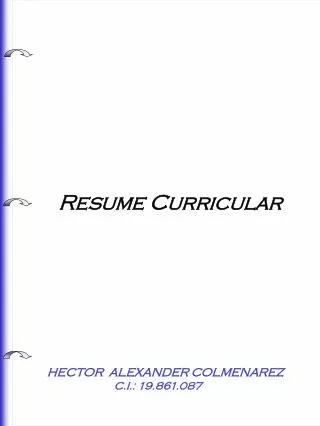 Resume Curricular