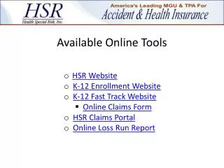 Available Online Tools