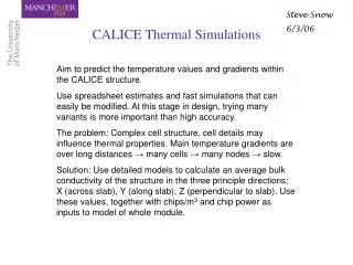 CALICE Thermal Simulations