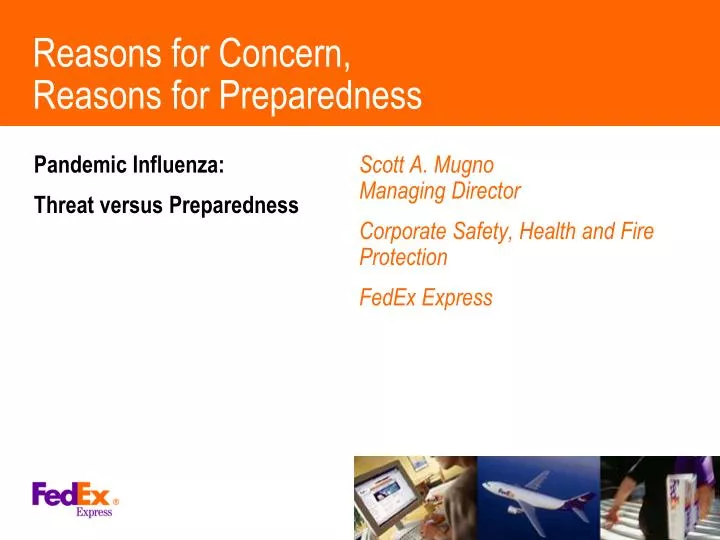reasons for concern reasons for preparedness