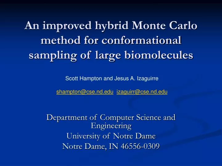an improved hybrid monte carlo method for conformational sampling of large biomolecules