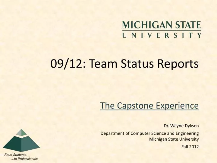 09 12 team status reports