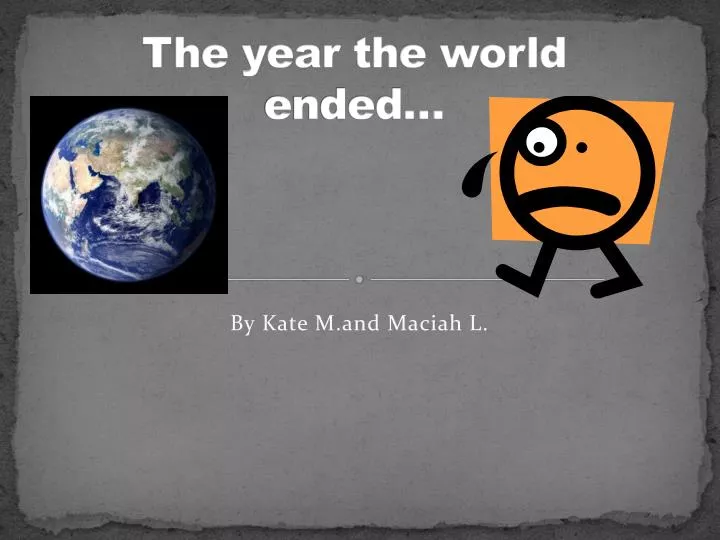 the year the world ended
