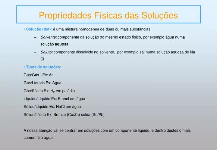 propriedades f sicas das solu es