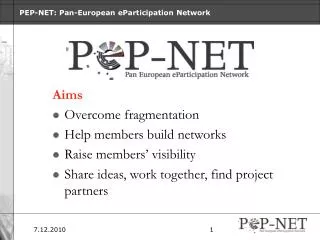 PEP-NET: Pan-European eParticipation Network
