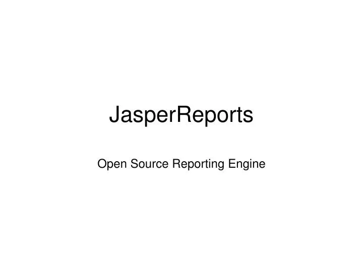 jasperreports