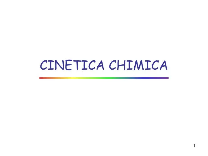 cinetica chimica