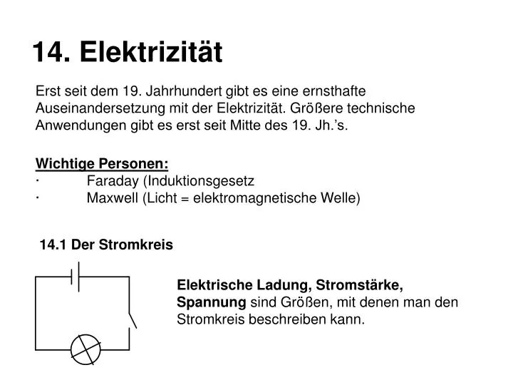 14 elektrizit t