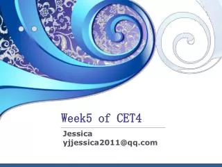 Week5 of CET4