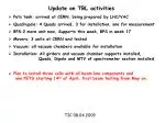 Update on TBL Activities: Installation Progress and Upcoming Testing at CERN - slide 1