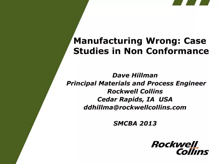 manufacturing wrong case studies in non conformance