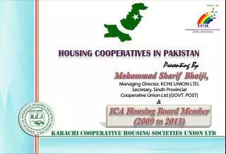 HOUSING COOPERATIVES IN PAKISTAN