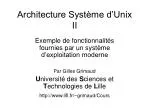 Architecture Système d’Unix II - slide 1
