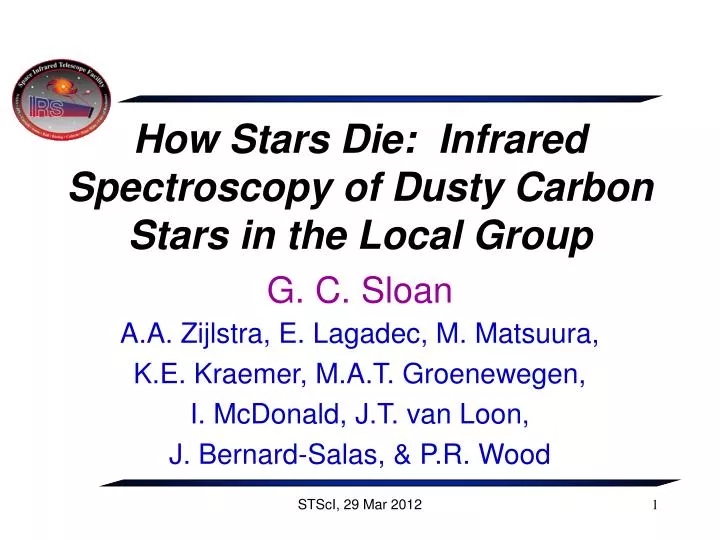 how stars die infrared spectroscopy of dusty carbon stars in the local group