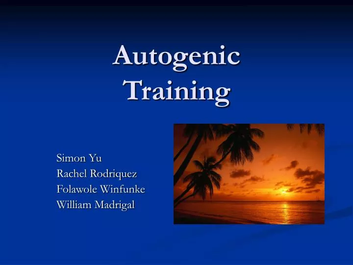 autogenic training