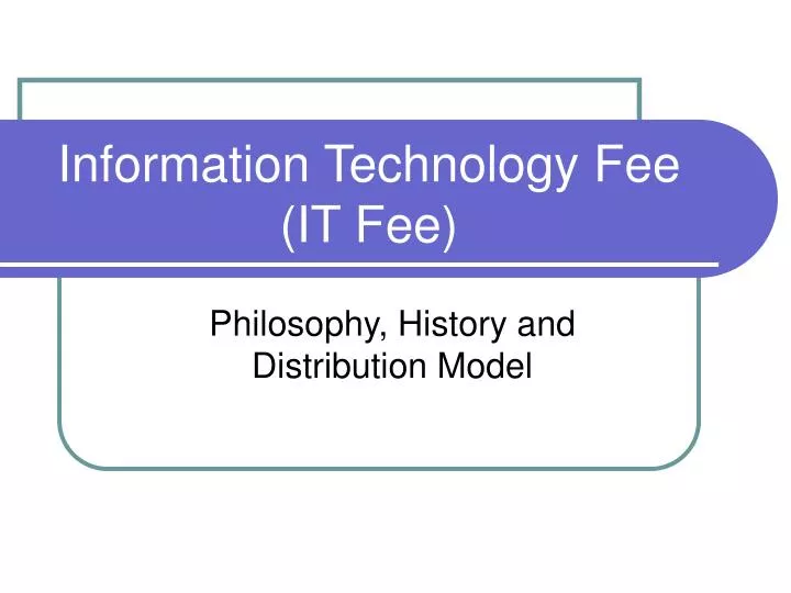 information technology fee it fee