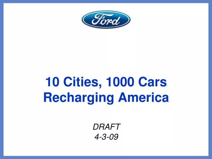 10 cities 1000 cars recharging america