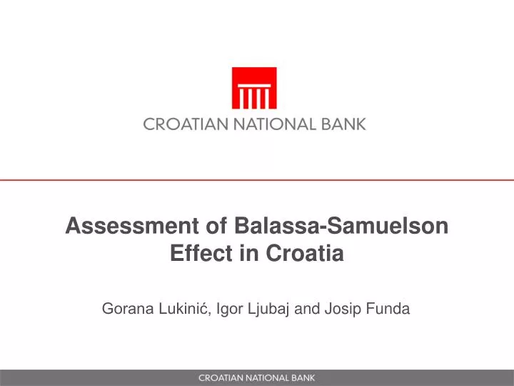 assessment of balassa samuelson effect in croatia