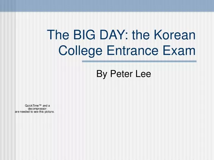 the big day the korean college entrance exam