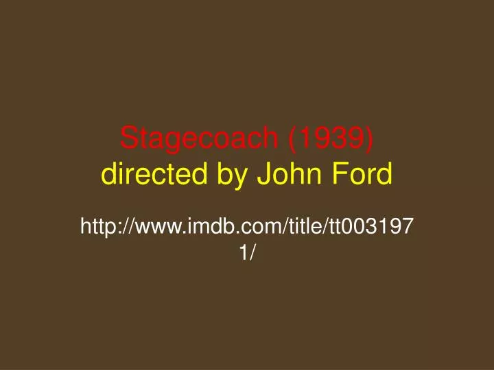 stagecoach 1939 directed by john ford