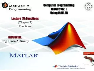 Computer Programming (ECGD2102 ) Using MATLAB