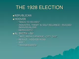 THE 1928 ELECTION