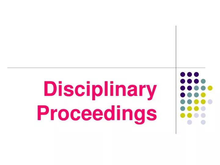 disciplinary proceedings