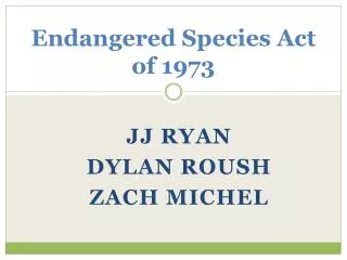 Endangered Species Act of 1973