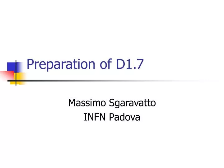 preparation of d1 7