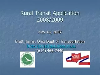 Rural Transit Application 2008/2009