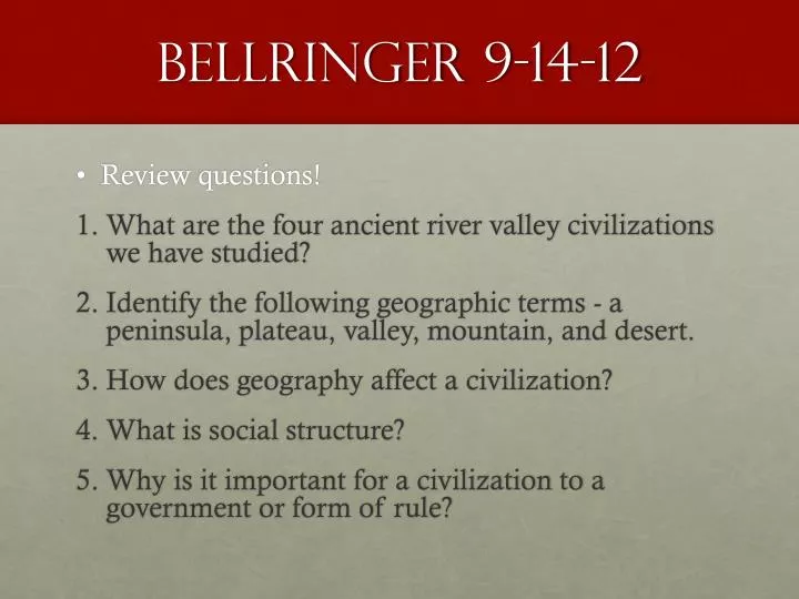 bellringer 9 14 12