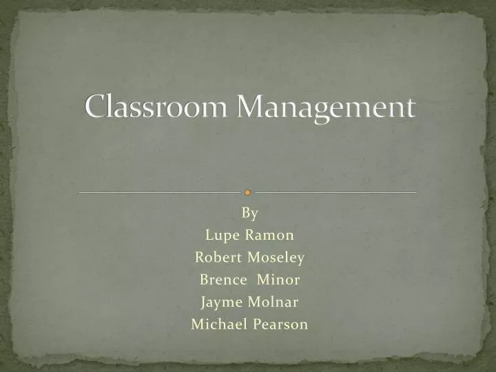 classroom management