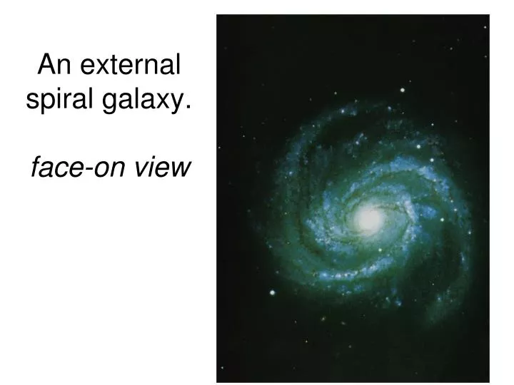 an external spiral galaxy face on view