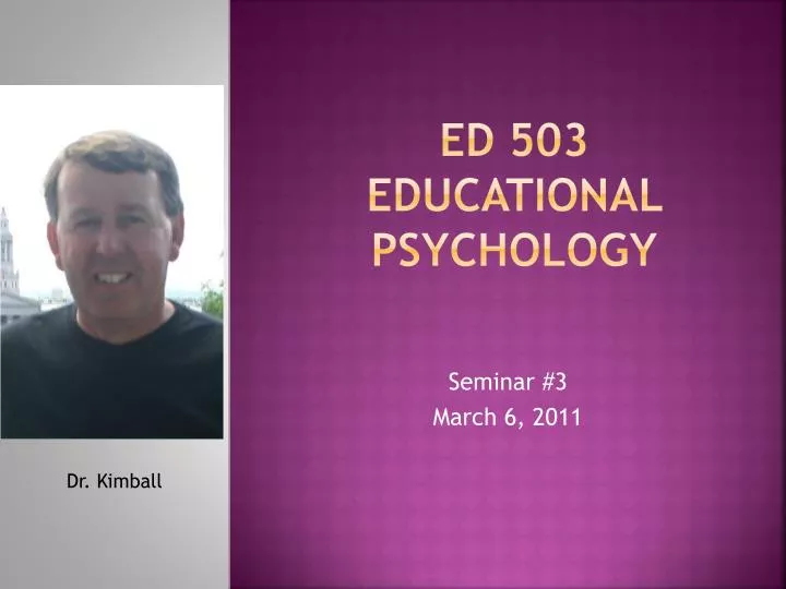 ed 503 educational psychology