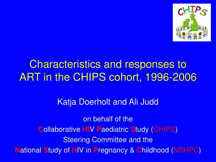 characteristics and responses to art in the chips cohort 1996 2006