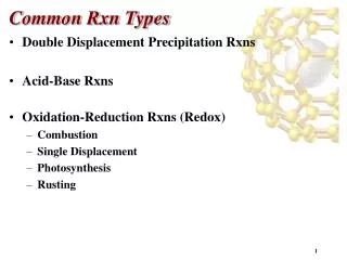 Common Rxn Types